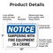 Signmission Tampering With Fire Equipment Is A Crime, 10 in W x Rectangle, Plastic OS-2PACK-NS-P-710-L-18522 - alternate 8